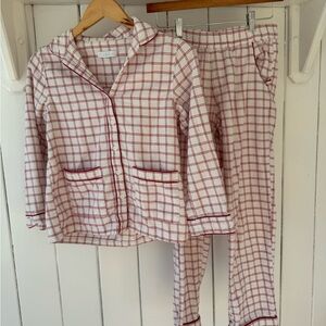 LAKE Red and White Womens Pajamas 100% Cotton